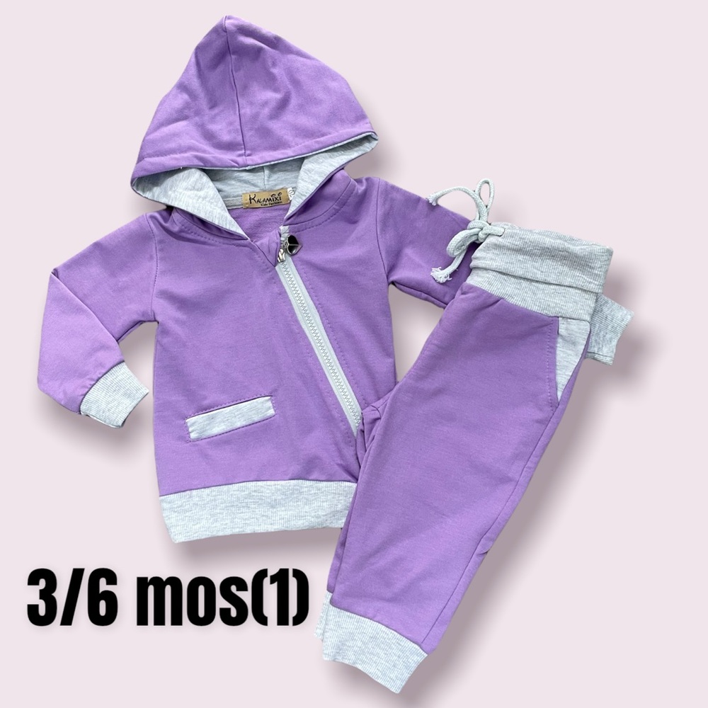 Boutique Baby Girls 2pc Lavender Tracksuit